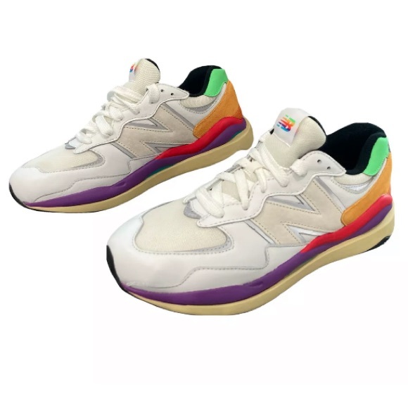 New Balance Shoes New Balance 574 White Cactus Green Mens 8 D